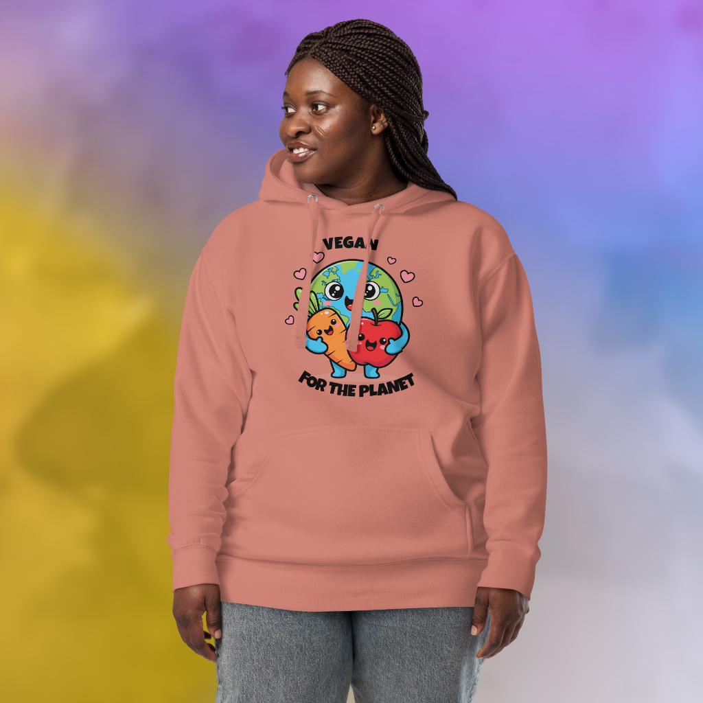 Vegan for the Planet Premium Pullover Hoodie