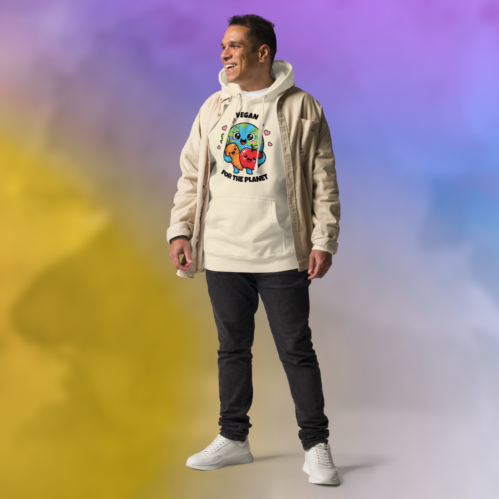 Vegan for the Planet Premium Pullover Hoodie