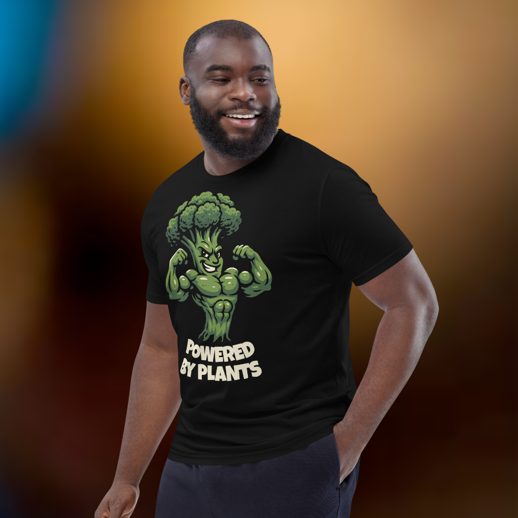 Powered by Plants Vegan T-Shirt Broccoli
