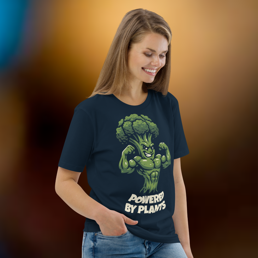 Powered by Plants Vegan T-Shirt Broccoli