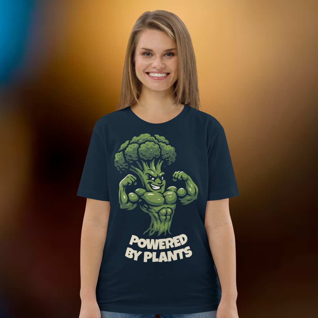 Powered by Plants Vegan T-Shirt Broccoli