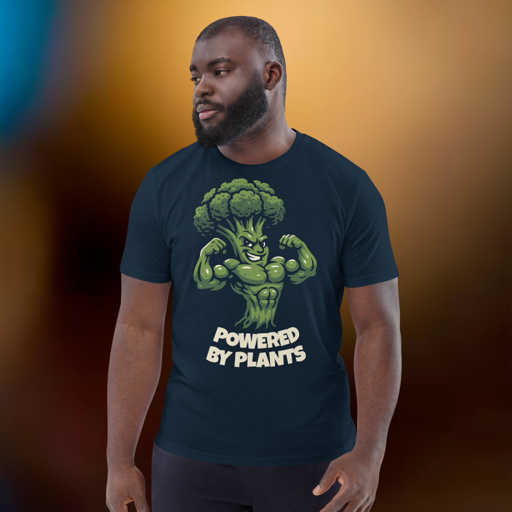 Powered by Plants Vegan T-Shirt Broccoli