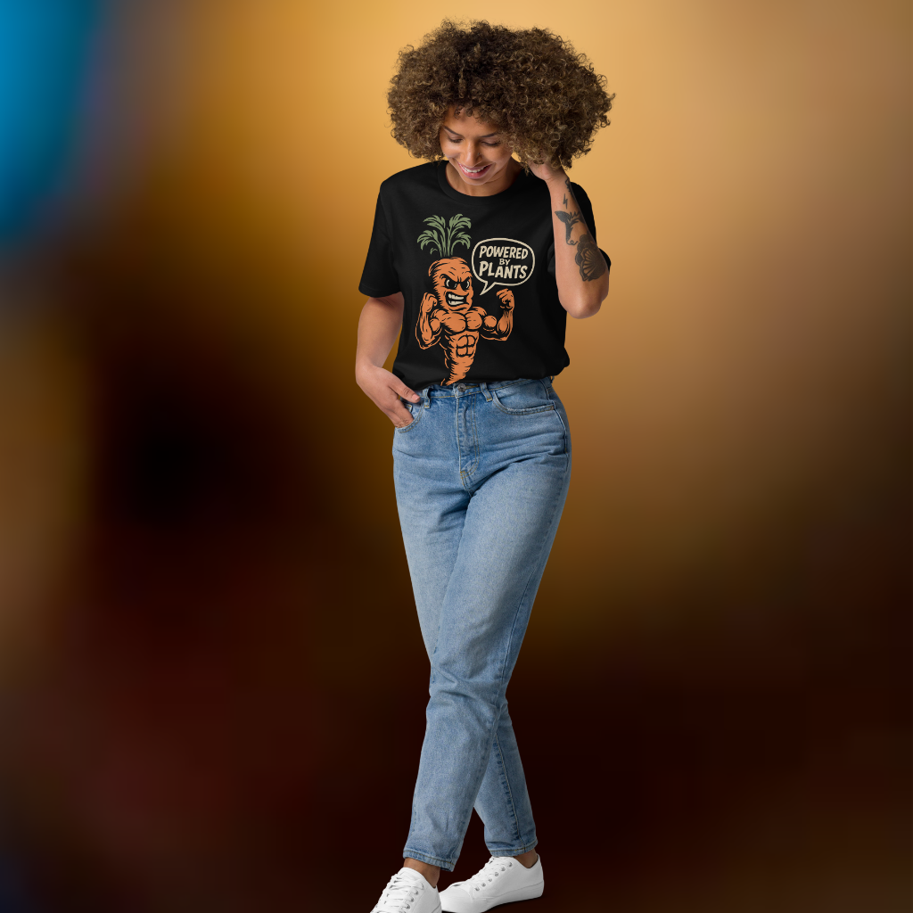 Powered by Plants Vegan T-Shirt Carrot