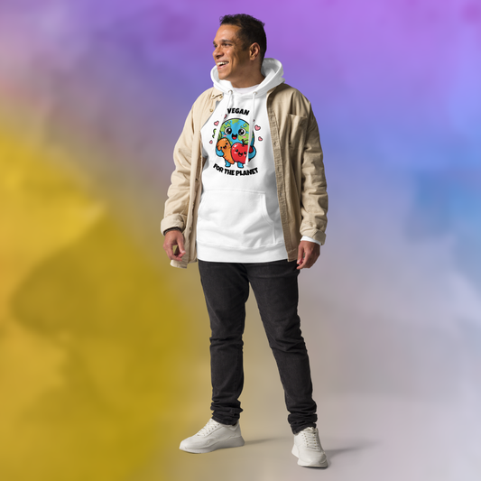 Vegan for the Planet Premium Pullover Hoodie