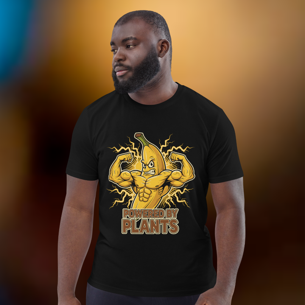 Powered by Plants Vegan T-Shirt Banana
