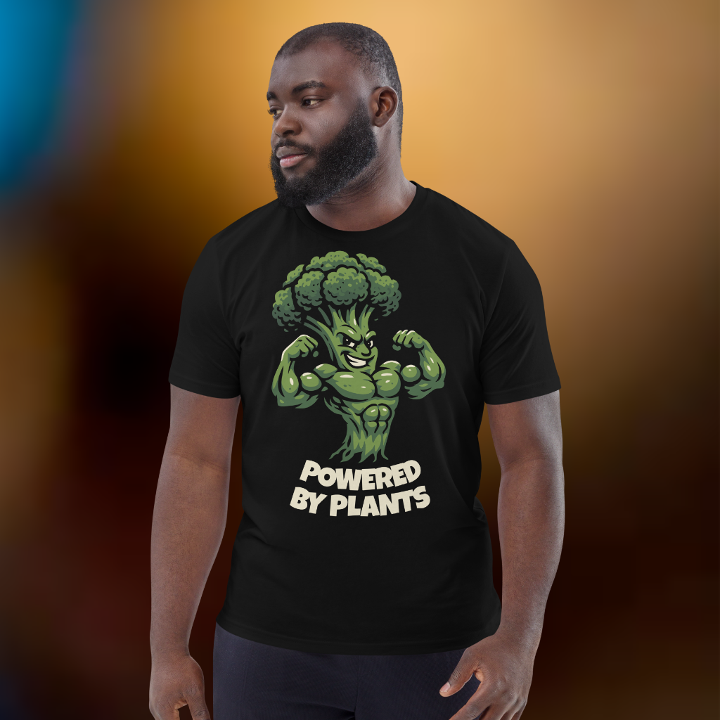 Powered by Plants Vegan T-Shirt Broccoli