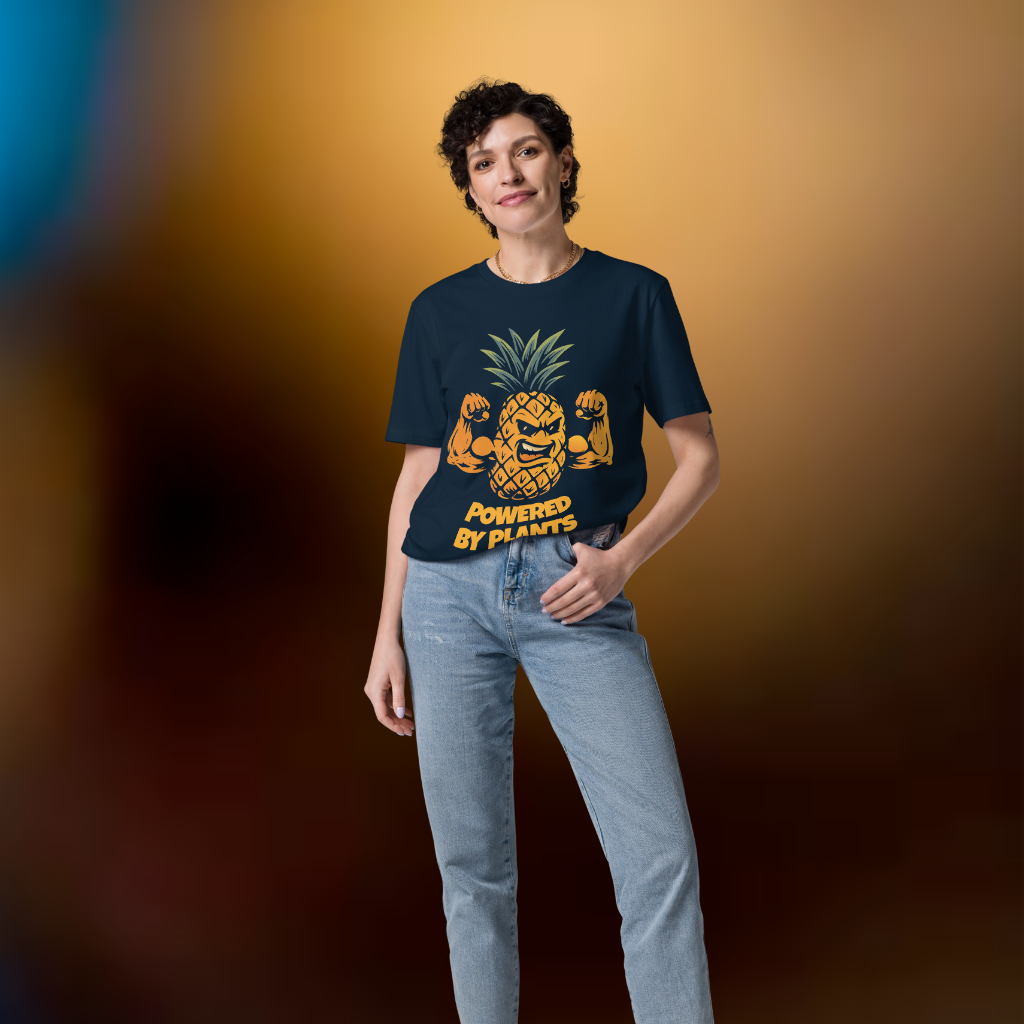 Powered by Plants Vegan T-Shirt Pineapple
