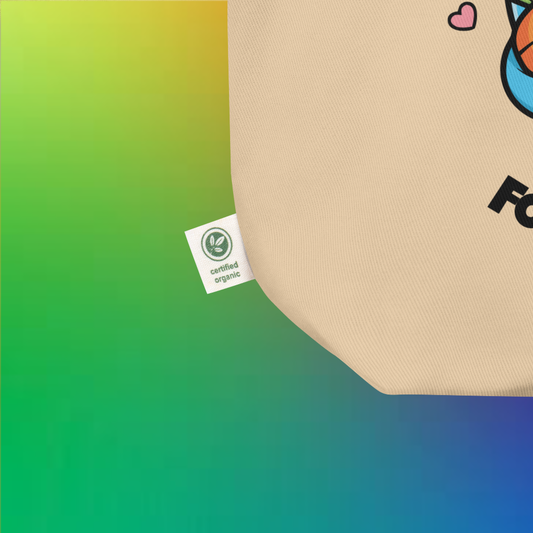 Vegan for the Planet Organic Tote Bag | Cute Planet Bag